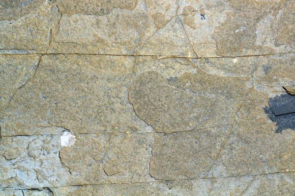 Oberflächenstruktur Aus Gelbem Sandstein Mit Rissen — Stockfoto