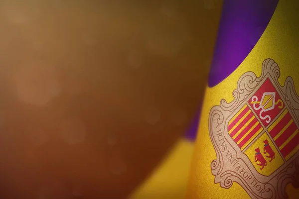 Andorra Pendurado Bandeira Para Honra Veteranos Dia Dia Comemorativo Fundo — Fotografia de Stock