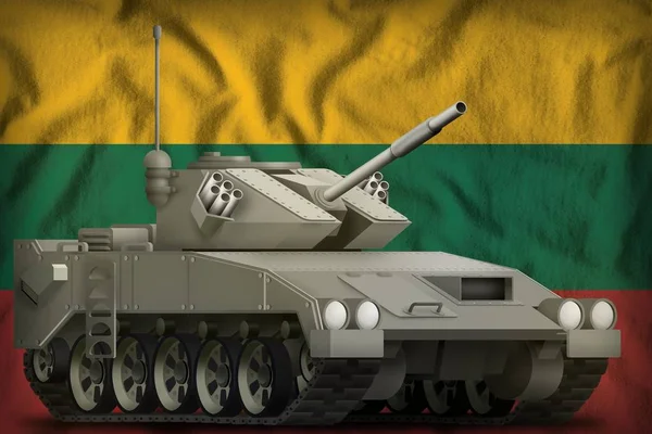 Lichte Tank Apc Achtergrond Van Vlag Van Litouwen Illustratie — Stockfoto