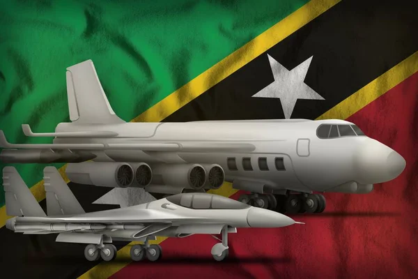 Forças Aéreas Fundo Bandeira São Cristóvão Nevis Conceito Força Aérea — Fotografia de Stock