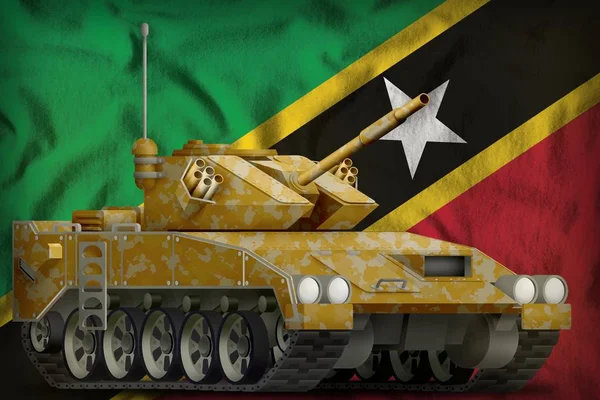 Leichter Tank Apc Mit Wüstencamouflage Auf Den Saint Kitts Und — Stockfoto