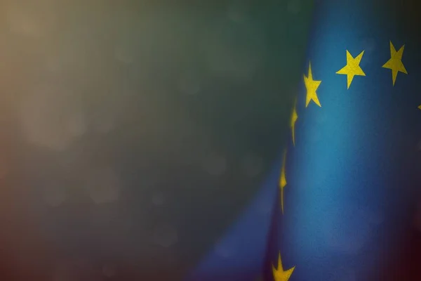 Bandeira União Europeia Pendurada Para Honra Dos Veteranos Dia Dia — Fotografia de Stock