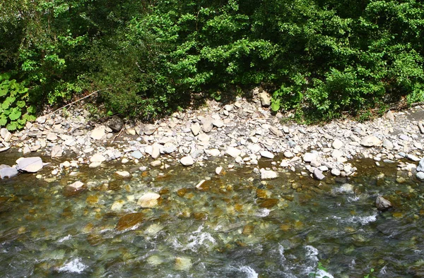 Photo of nature - spring water mountain river and the wonderful petrous creek on North Caucasus
