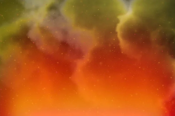 Абстрактная Фантазия Желтое Пространство Звезды Красочный Фон Искрами Облаками — стоковое фото
