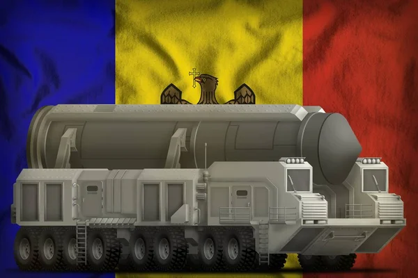 Intercontinental Ballistic Missile Moldova Flag Background Illustration — Stock Photo, Image