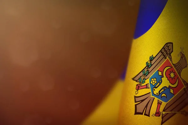 Mołdawia Wiszące Flagi Dla Honoru Dzień Weteranów Lub Memorial Day — Zdjęcie stockowe