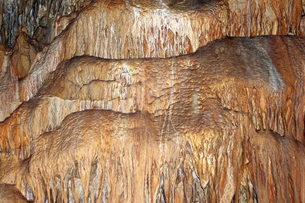 Fantastik Doğal Mağara Doğal Kumlu Duvarlar Oluşumlar Içinde Doğal Doku — Stok fotoğraf