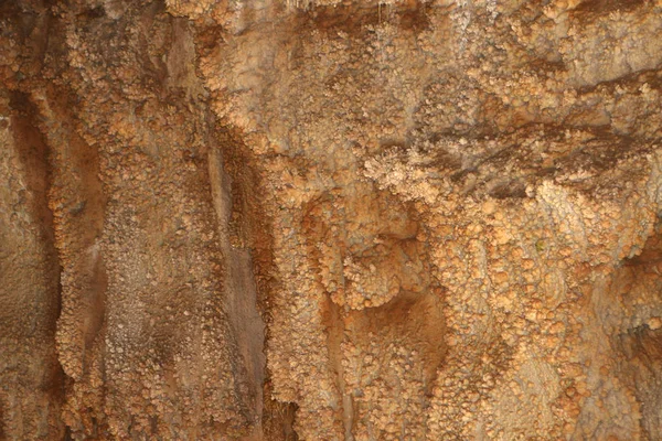 Doğal Doku Görüntü Güzel Doğal Mağara Fox Renkli Duvar Sarkıt — Stok fotoğraf