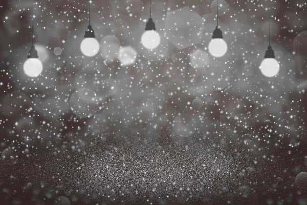 Mooie Sprankelende Abstracte Achtergrond Lampen Met Vonken Vliegen Intreepupil Bokeh — Stockfoto