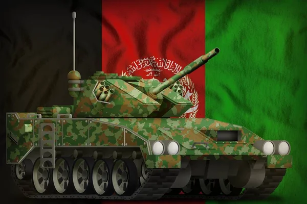 Lichte Tank Apc Met Zomer Camouflage Achtergrond Van Vlag Van — Stockfoto