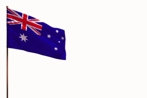 飘扬的澳大利亚国旗查出的模型与你的文本在白色背景的地方 — 图库照片