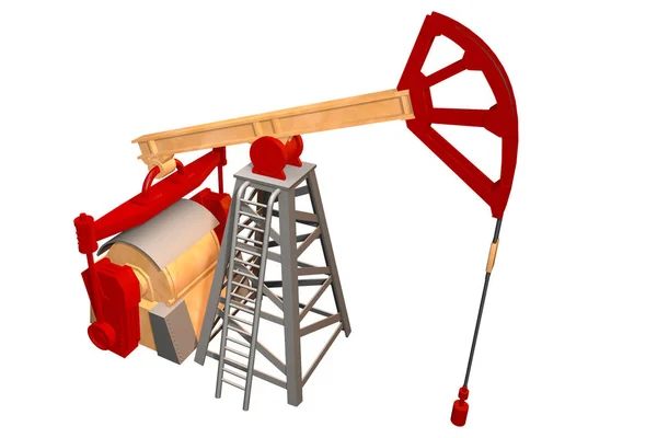 Geïsoleerde Olie Goed Witte Achtergrond Illustraties Industriële Illustratie — Stockfoto