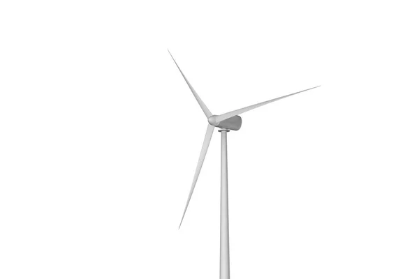 Windmill Isolerad Vit Bakgrund Wind Power Industriella Illustration Illustration — Stockfoto