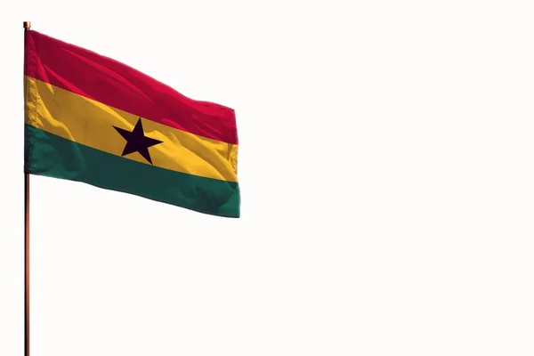 Fladdrande Ghana Flagga Isolerade Mockup Med Plats För Din Text — Stockfoto