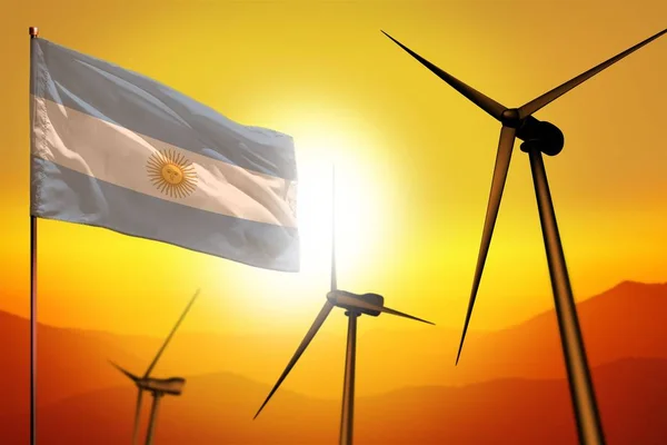 Αργεντινή Αιολικής Ενέργειας Έννοια Περιβάλλον Εναλλακτικές Πηγές Ενέργειας Ανεμογεννήτριες Και — Φωτογραφία Αρχείου