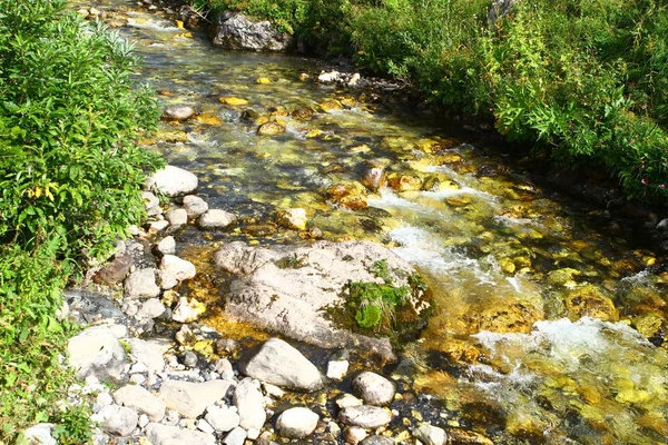 Spring Water Mountain River Fantastic Stony Creek North Caucasus Mountain — Stock Photo, Image