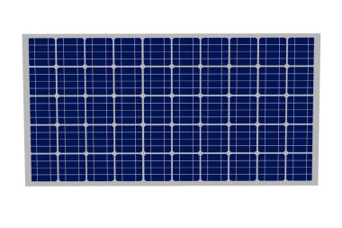 Güneş paneli beyaz arka plan üzerinde 3d illüstrasyon izole endüstriyel illüstrasyon