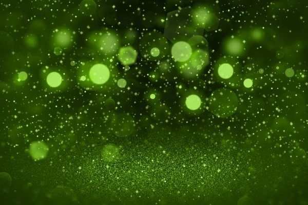 Verde Bonito Espumante Abstrato Fundo Brilho Luzes Com Faíscas Voar — Fotografia de Stock