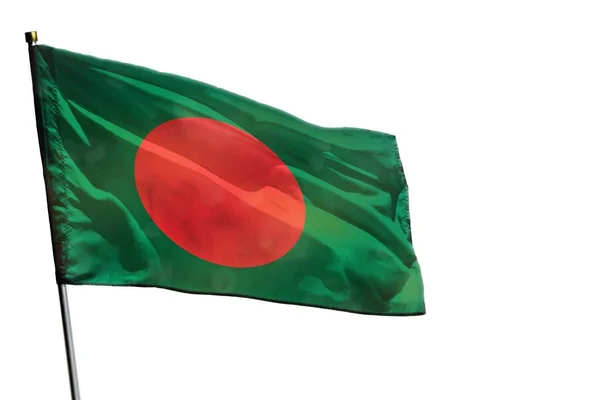 Flatternde Bangladesh Flagge Isoliert Auf Weißem Hintergrund — Stockfoto