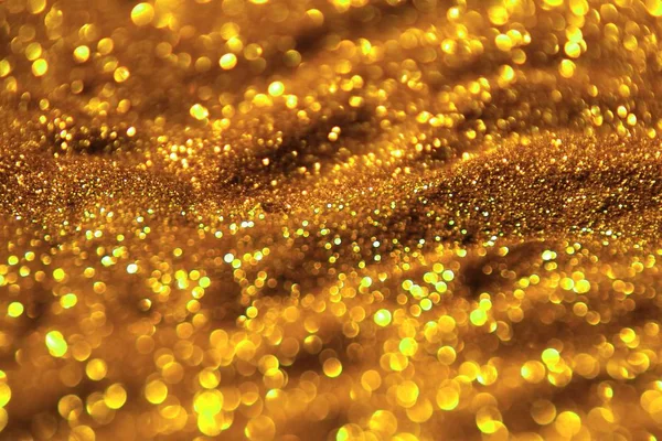 Schön Bemalter Goldener Sand Aus Glitzern Helles Konzept Mit Bokeh — Stockfoto