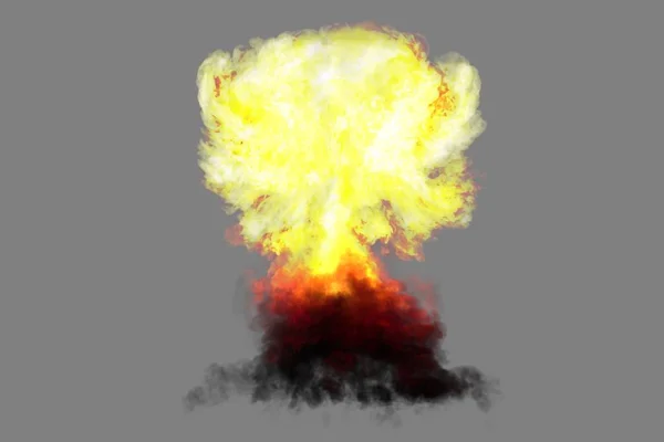 Huge Very High Detailed Mushroom Cloud Explosion Smoke Fire Nuclear — Stock Photo, Image
