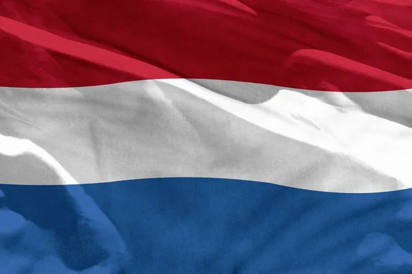 Sventolando Bandiera Olandese Utilizzo Come Texture Sfondo Bandiera Sventola Sul — Foto Stock
