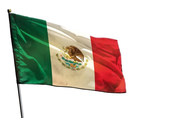 Bandera México Ondeando Aislada Sobre Fondo Blanco — Foto de Stock