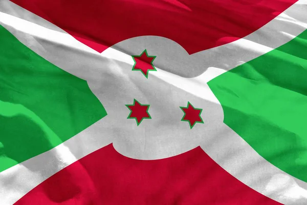 Κυματίζει Σημαία Του Μπουρούντι Για Χρήση Υφή Φόντο Σημαία Κυματίζει — Φωτογραφία Αρχείου