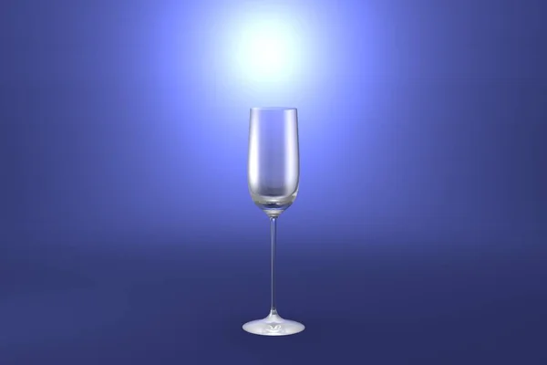 Herzliches Likörglas Auf Hellblau Unterstrichen Künstlerischem Hintergrund Trinkglasrender Illustration — Stockfoto