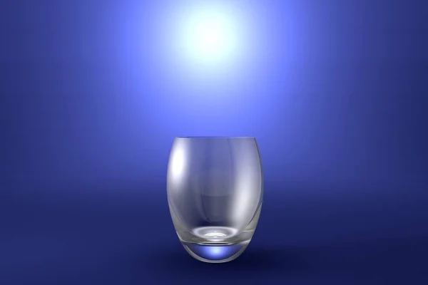 Стакан Коктейля Светло Голубом Фоне Визуализация Питьевого Стекла Иллюстрация — стоковое фото