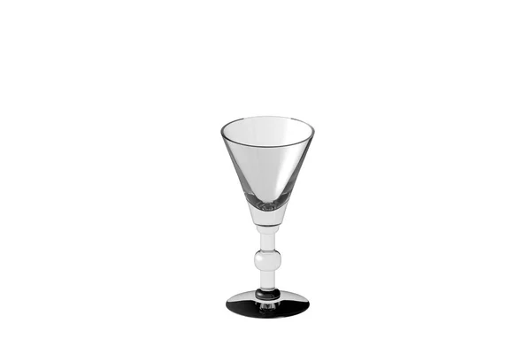 Liqueur Vermouth Glass Isolated White Drinking Glass Render Illustration — Stock Photo, Image