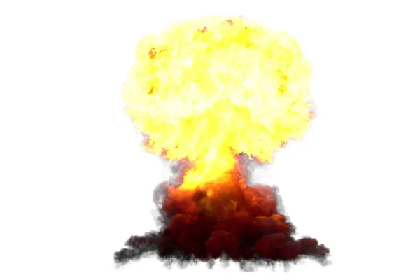 Big High Detailed Mushroom Cloud Explosion Smoke Fire Hydrogen Bomb — Stock Photo, Image