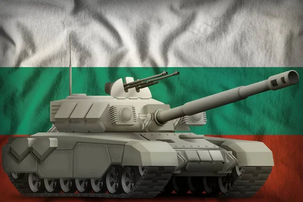 Nehéz Harckocsi Bolgár Zászló Háttér Illusztráció — Stock Fotó