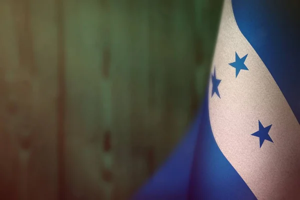 Honduras Hanging Flag Honour Veterans Day Memorial Day Teal Sea — Stock Photo, Image