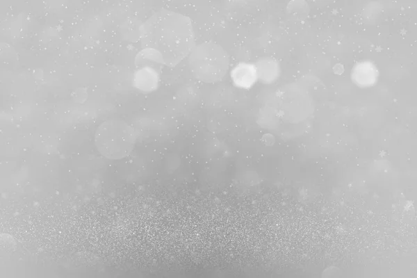 Fin Ljus Abstrakt Bakgrund Glitter Ljus Och Fallande Snö Flingor — Stockfoto