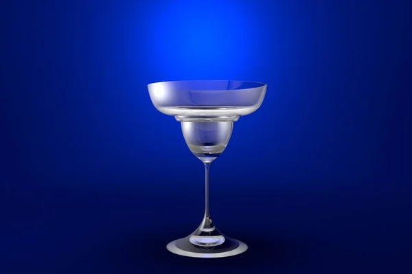 Ποτήρι Μαργαρίτα Μπλε Φόντο Ζωντανά Πόσιμο Γυαλί Καθιστούν Απεικόνιση — Φωτογραφία Αρχείου
