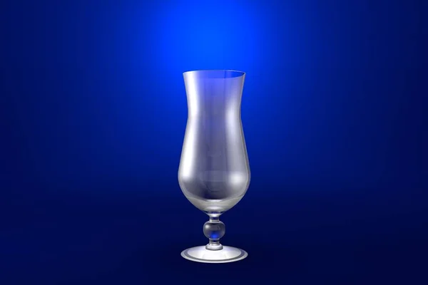Hurrikan Tropic Cocktails Glas Auf Blauem Hintergrund Trinkglasrender Illustration — Stockfoto