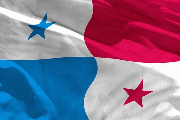Ondeando Bandera Panamá Para Usarla Como Textura Fondo Bandera Ondea —  Fotos de Stock