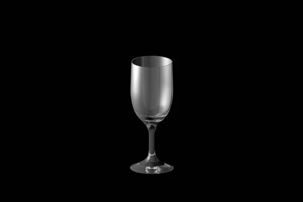 Zure Cocktailglas Geïsoleerd Zwart Glas Drinken Renderen Illustratie — Stockfoto