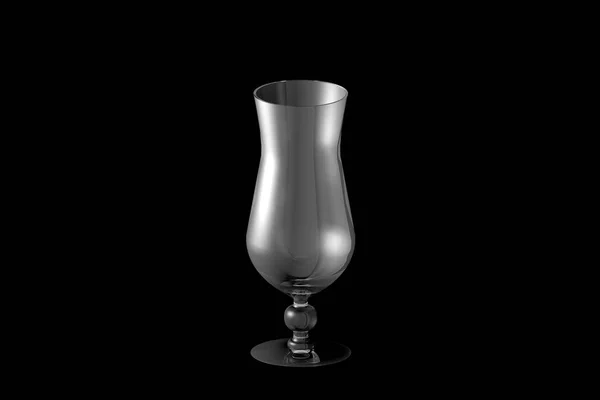 Orkaan Tropic Cocktails Glas Geïsoleerd Zwart Glas Drinken Renderen Illustratie — Stockfoto