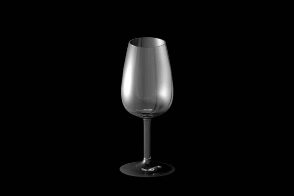 Port Wine Glass Isolated Black Drinking Glass Render Illustration — Stock Photo, Image