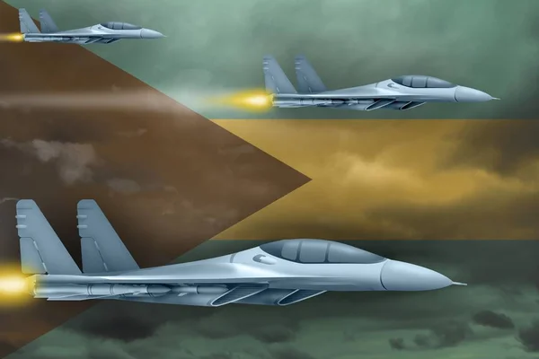 Bahama Air Strike Concept Moderne Oorlog Vliegtuigen Aanval Bahama Vlag — Stockfoto