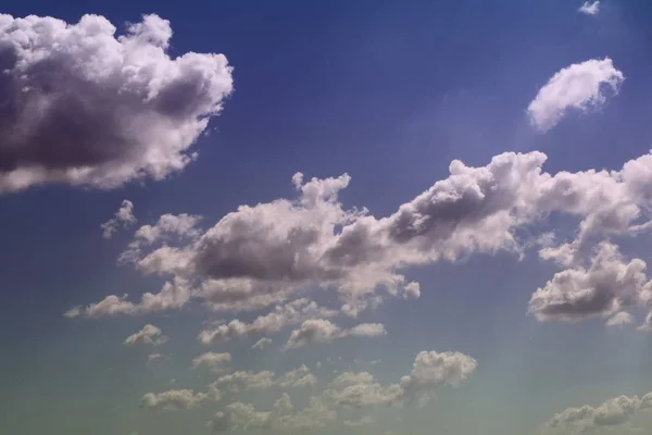 Nuvens Cumulus Muito Tonificadas Céu Para Usar Como Fundo Design — Fotografia de Stock