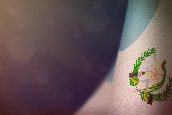 危地马拉悬挂国旗 以纪念退伍军人的日子或纪念日在蓝色深天鹅绒的背景 危地马拉荣耀为战争概念的英雄 — 图库照片