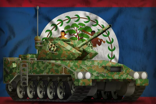 Apc Tanque Ligero Con Camuflaje Verano Fondo Bandera Belice Ilustración — Foto de Stock