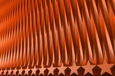 arka plan - kırmızı 3d çizimi işlenen geometrik yüzeylerin haddelenmiş yıldız şekli, xmas veya Gaziler günü kavramı ile kurulan