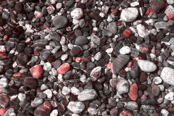 Rode geschilderde rivier NAT door Golf textuur - prachtige abstracte Foto-achterwand stenen — Stockfoto