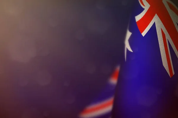 Drapeau de l'Australie pour l'honneur de la journée des anciens combattants ou le jour commémoratif. Gloire au concept des héros de guerre australiens sur fond de velours bleu foncé . — Photo