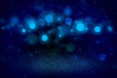 Kırmızı güzel parlayan parlak ışıklar ufuk bokeh arka plan düşen kar pul sinek, içerik için boş alan ile şenlikli mockup doku ile