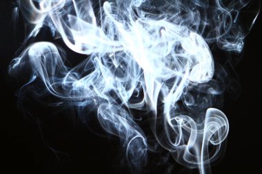 wonderful flowing light bright smoke on black background.